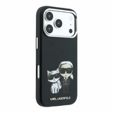 Karl Lagerfeld Smooth Karl & Choupette Bodies Sketch Case with MagSafe for iPhone 17/18 Pro Max 6.9" Black - KLHMP18X6PWKCIDK