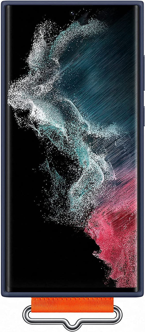 Samsung Galaxy S22 Ultra Silicone Cover with Strap Navy - EF-GS908TNEGWW