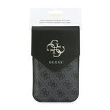 Guess PU Leather Grained 4G Metal Logo Universal Phone Bag Black - GUWBPG4L4CNK