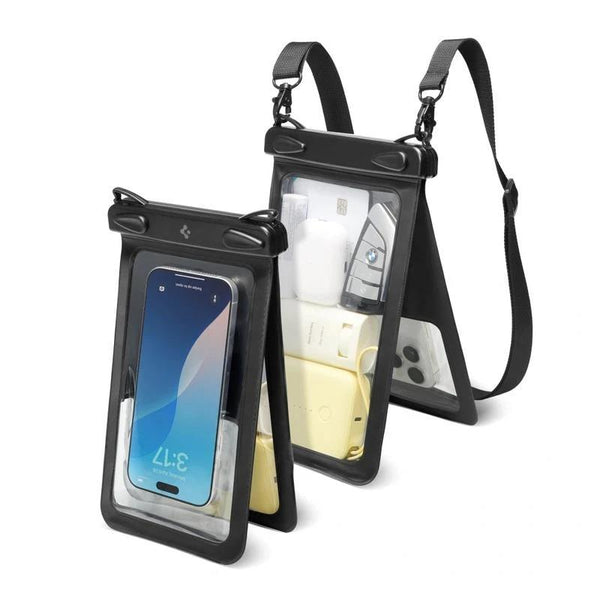 Spigen Aqua Shield A603 Dual Compartment Universal Waterproof Pouch Black - ACS09745