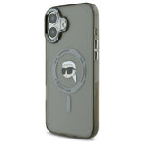 Karl Lagerfeld IML Metal Karl Head Case with MagSafe for iPhone 16 6.1" Black - KLHMP16SHLSKIK