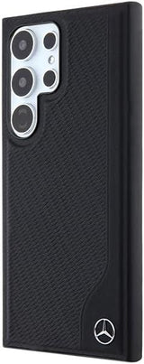Mercedes Benz Debossed Line with MagSafe Star Logo Case for Samsung Galaxy S24 Ultra 6.8" Black - MEHMS24L23RBGVK