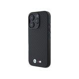 BMW Carbon Wrapped Metal Case with iPhone 16 Pro 6.3" Black - BMHCP16L23PUFWC
