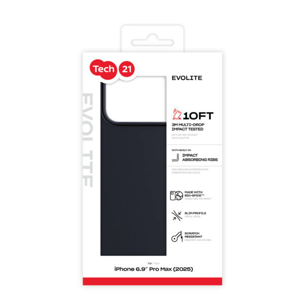 Tech21 Evo Lite Case for iPhone 17 Pro Max 6.9" Black - T21-11337