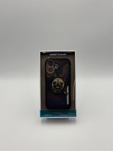 Nimmy Big Eye Cute Pet Pug Dog Face Case with Detachable MagSafe Grip for iPhone 17 6.3" Black Grey - N-XDY-CXZJZH-IP17-09-A