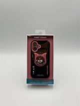 Nimmy Glasses Cool Cat Face Case with Detachable MagSafe Grip Stand for iPhone 17 6.3" Black Pink - N-YJKM-CXZJ-IP17-018
