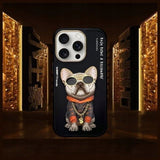 Nimmy Glasses Cool Dog Case for iPhone 16 Pro 6.3" Black - N-YJ-iP16-Pro-01