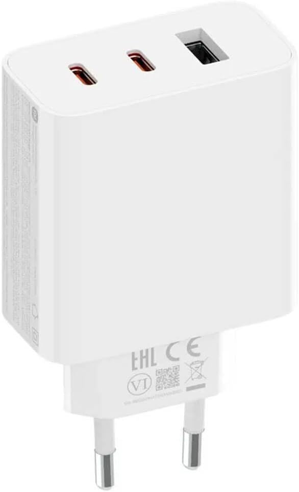 Xiaomi Mi 67W GaN Charger 2 USB C & 1 USB A 2C1A EU Plug White - BHR7493EU