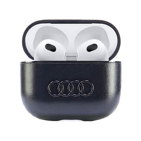 Audi Leather Big Logo AirPods 3 Cover Black - AU-AP3-GT/D3-BK