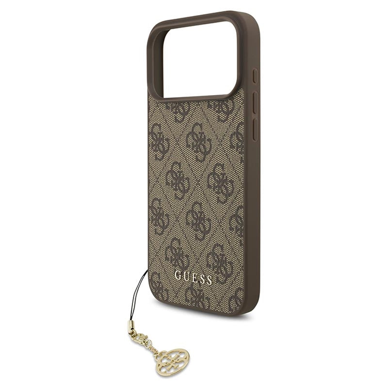 Guess 4G Charms Case for iPhone 17 Pro Max 6.9" Tone on Tone Brown - GUHMP17XGF4GCW