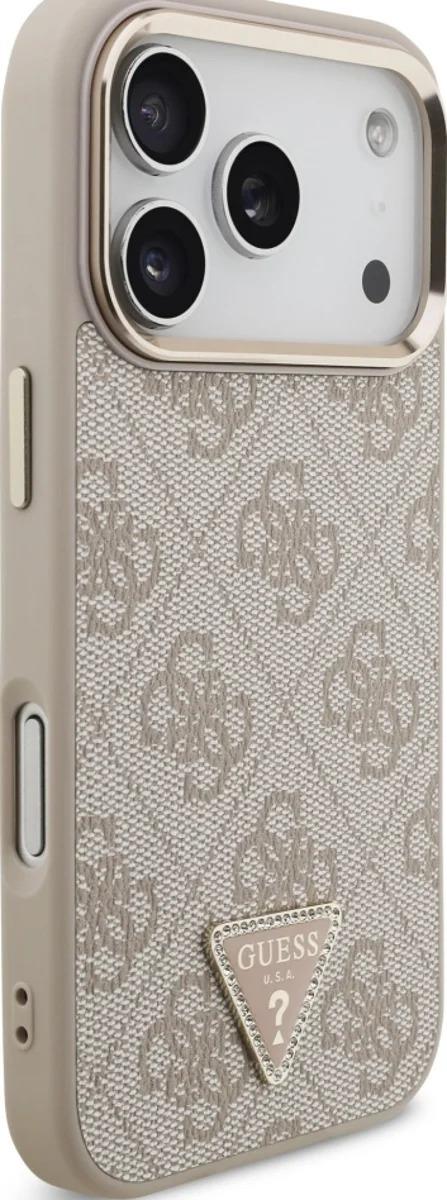 Guess 4G Triangle Logo Case with MagSafe for iPhone 17 Pro 6.3" Rose Gold - GUHMP17LP4GTDGMP