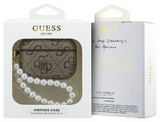 Guess 4G Classic Logo Case with Pearl Strap for Airpods Pro 3 Brown - GUAP3P4E4PSW