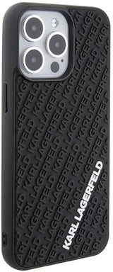 Karl Lagerfeld 3D Rubber Multi Logo Case for iphone 15 Pro Max 6.7" Black - KLHCP15X3DMKRLK