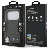 BMW M Carbon Tricolor Line Case with MagSafe for iPhone 17 Pro 6.3" Black - BMHMP17L23PUDTK