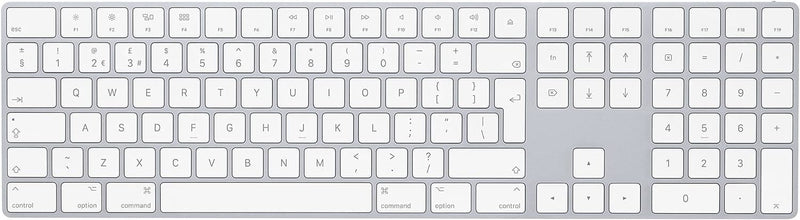 Apple Magic Keyboard with Numeric Keypad Swedish Silver A1843 - MQO52S/A
