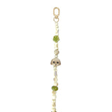 Nimmy Big Eye Cute Pet Teddy Mobile Phone Chain Bag Charm Ceramic Bracelet Brown - N-XDY-SL-014
