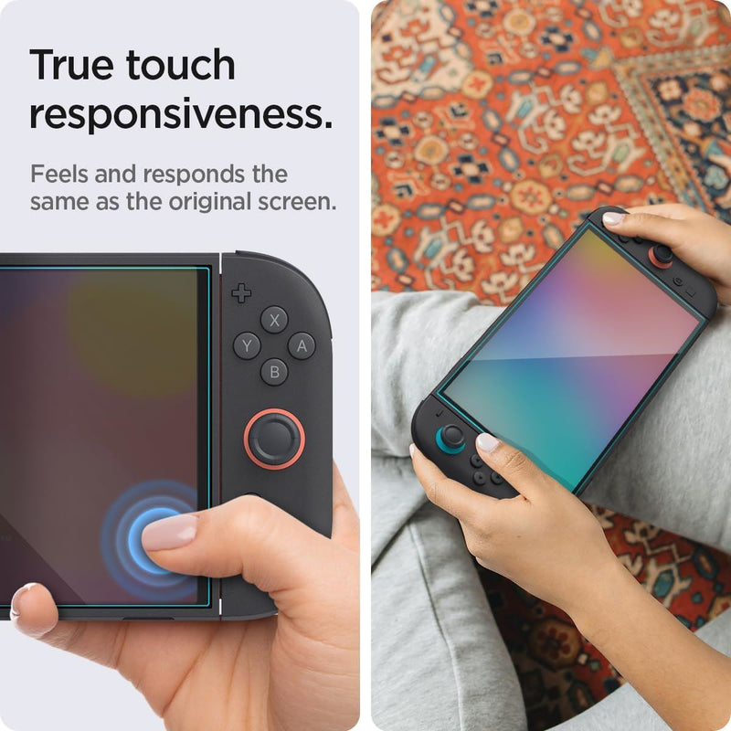 Spigen Glaster EZ Fit Screen Protector for Nintendo Switch 2 7.9" 2 Pack - AGL10156