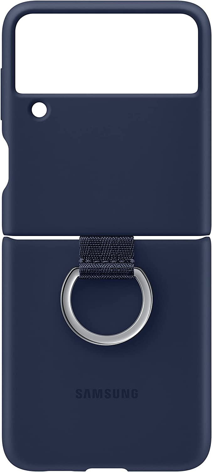 Samsung Galaxy Z Flip 3 Silicone Cover with Ring Navy - EF-PF711TNEGWW