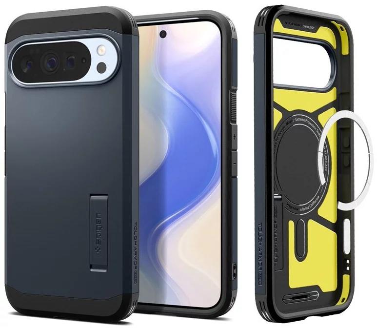 Spigen Tough Armor AI Case with Pixelsnap for Google Pixel 10 Pro XL 6.8" Metal Slate - ACS09729