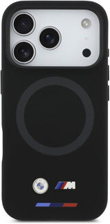 BMW M Series Liquid Silicone Case with MagSafe for iPhone 17 Pro 6.3" Black - BMHMP17L25SITBOK