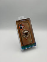 Nimmy Big Eye Cute Pet Siamese Cat Face Case with Detachable MagSafe Grip for iPhone 17 6.3" Brown Orange - N-XDY-CXZJZH-IP17-026