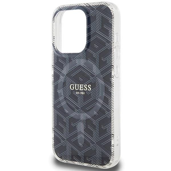 Guess IML GCube with MagSafe Hard Case for iphone 15 Pro 6.1" Black - GUHMP15LHGCUSTGK