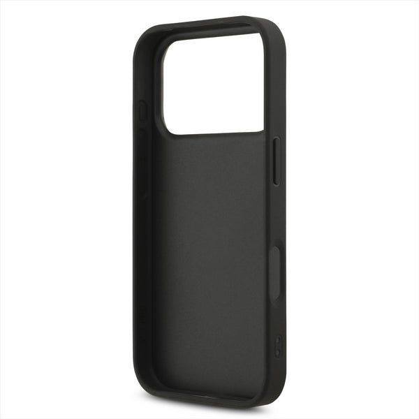 Guess PU Fixed Glitter Big 4G Metal Logo Case for iPhone 17 Pro 6.3" Black - GUHCP17LHG4SGK