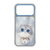 Nimmy Big Eye Cute Pet Silver Shaded Cat Case with MagSafe for iPhone 17 Pro Max 6.9" Grey Blue - N-XDY-IP17-PRO-MAX-023