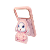 Nimmy Fashion & Cute Pink Rabbit Series Embroidery Magnetic Stand with MagSafe Pink - N-CXMC-ZJKT-08