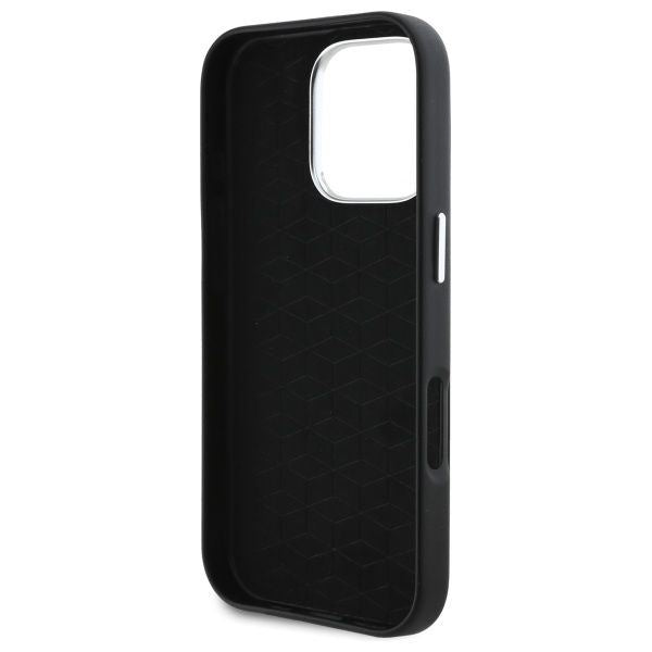 BMW M Series Smooth Full Wrapped Metal Case with MagSafe for iPhone 16 Pro 6.3" Black - BMHCP16L2PMWK