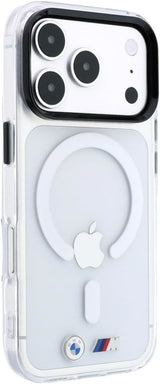BMW M IML Glossy Metal Logo Trims Case with MagSafe for iPhone 17/18 Pro 6.3" Clear - BMHMP18L26HTGMILH