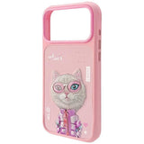Nimmy Cool & Cute 2.0 White Rich & Beauty Cat Case with MagSafe for iPhone 17 Pro 6.3" Pink - N-KMLL-IP17-PRO-04
