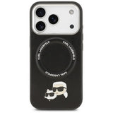 Karl Lagerfeld Karl & Choupette Metal Pin Hard Case with MagSafe for iPhone 17 Pro Max 6.9" Black - KLHMP17XPSMLRKCK