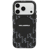 Karl Lagerfeld Monogram Logo Case with MagSafe for iPhone 17 Pro Max 6.9" Black - KLHMP17X5PGKLMCK