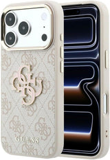 Guess 4G & Big Resin Logo Case for iPhone 17/18 Pro Max 6.9" Pink - GUHCP18X6P4SRMLP