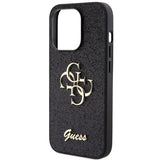 Guess Glitter Script Big 4G Case for iphone 15 Pro Max 6.7" Black - GUHCP15XHG4SGK