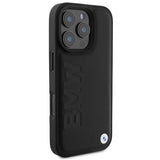 BMW Leather Hot Stamp Case for iPhone 16 Pro Max 6.9" Black - BMHCP16XSLLBK