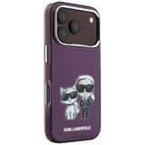 Karl Lagerfeld IML Karl & Choupette Bodies Sketch Print Case with MagSafe for iPhone 17/18 Pro Max 6.9" Burgundy - KLHMP18X6HKCIDR