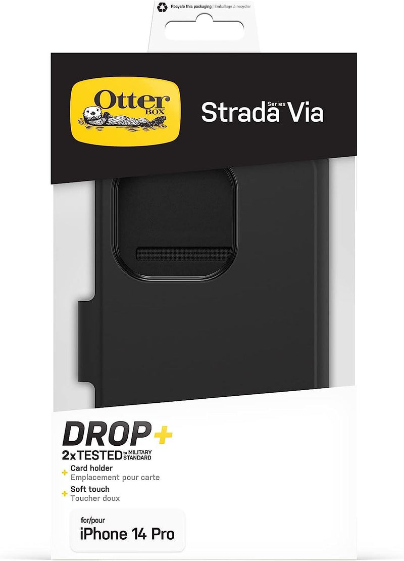 Otterbox Strada Series Via for iphone 14 Pro 6.1" Black 77-88741