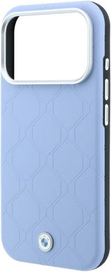 BMW Sign Deboss Quilted Metal Logo Case with MagSafe for iPhone 17/18 Pro 6.3" Blue - BMHMP18L26SWOSPB