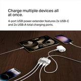 Belkin Boost Charge 4 Port USB Power Extender White - BUZ001bt2MWHB7