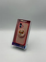 Nimmy Glass Cool Dog Face Case with Detachable MagSafe Grip Stand for iPhone 17 6.3" Pink - N-YJKM-CXZJ-IP17-031