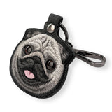 Nimmy Big Eye Cute Pet Pug Dog Face Airtag Keychain Black - N-XDY-YSK-09-A