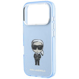 Karl Lagerfeld IML Ikonik Sketch Print Case with MagSafe for iPhone 17/18 Pro Max 6.9" Light Blue - KLHMP18X6HKIKDB