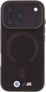 BMW M IML Frosted Metal Logo Trims Case with MagSafe for iPhone 17/18 Pro 6.3" Burgundy - BMHMP18L26HTFMILR