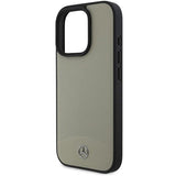 Mercedes MB Textured and Plain Leather Case with MagSafe for iPhone 16 Pro Max 6.9" Beige - MEHMP16X23RBARE