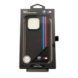 BMW M Meshed Tricolor Stripes Case with MagSafe for iPhone 16 Pro 6.3" Black - BMHMP16L23PUTRK
