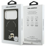 Karl Lagerfeld Karl & Choupette Metal Pin Hard Case with MagSafe for iPhone 17 Pro Max 6.9" Black - KLHMP17XPSMLRKCK