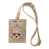Nimmy Big Eye Cute Pet Teddy Face Card Sleeve Holder Brown - N-XDY-KT-014