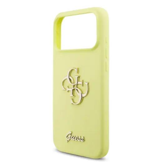 Guess Liquid Silicone 4G Metal Logo Case for iPhone 17 Pro Max 6.9" Yellow - GUHCP17XSC4GLMY
